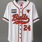 Bulls Baseball Jersey Tee – White & Red | Bacon Qatar
