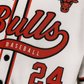 Bulls Baseball Jersey Tee – White & Red | Bacon Qatar