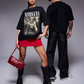 Bacon Qatar Unisex Nirvana Oversized Vintage Graphic T-Shirt in Washed Black